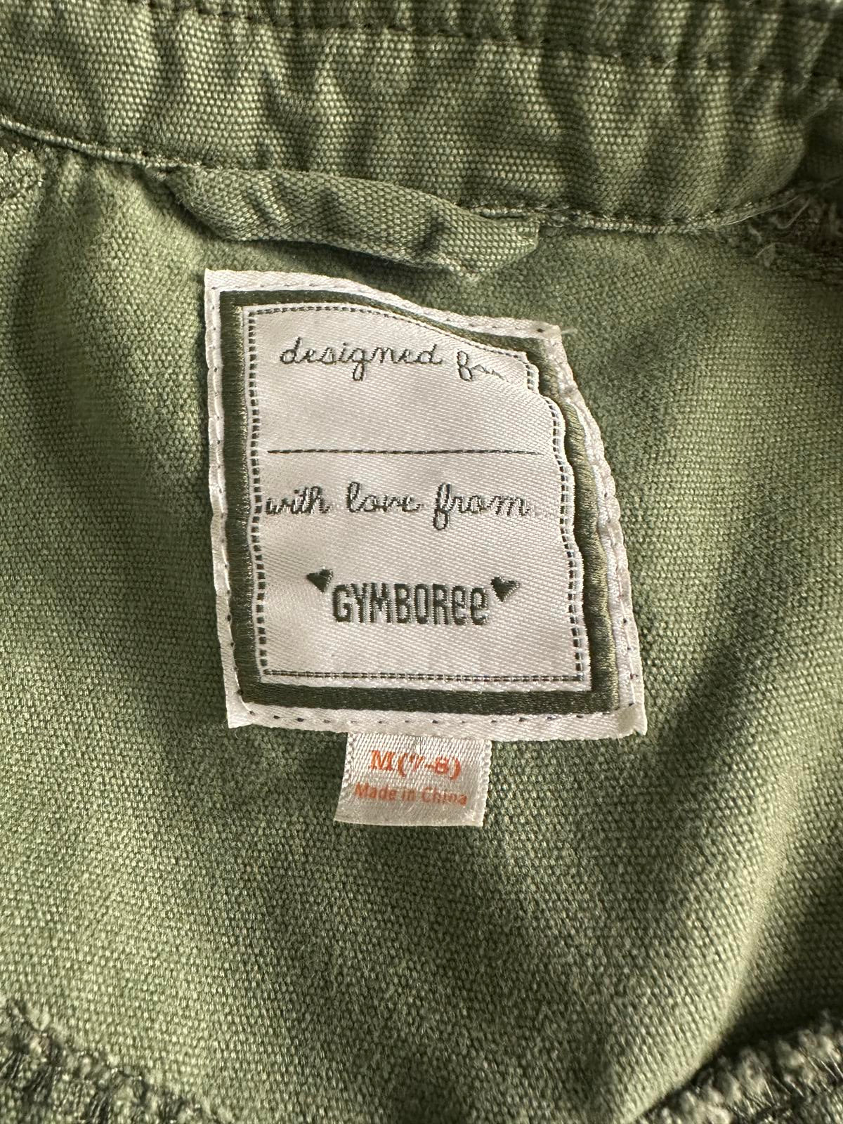 Gymboree unisex olive green Wild At Heart cotton utility jacket Size M(7-9)