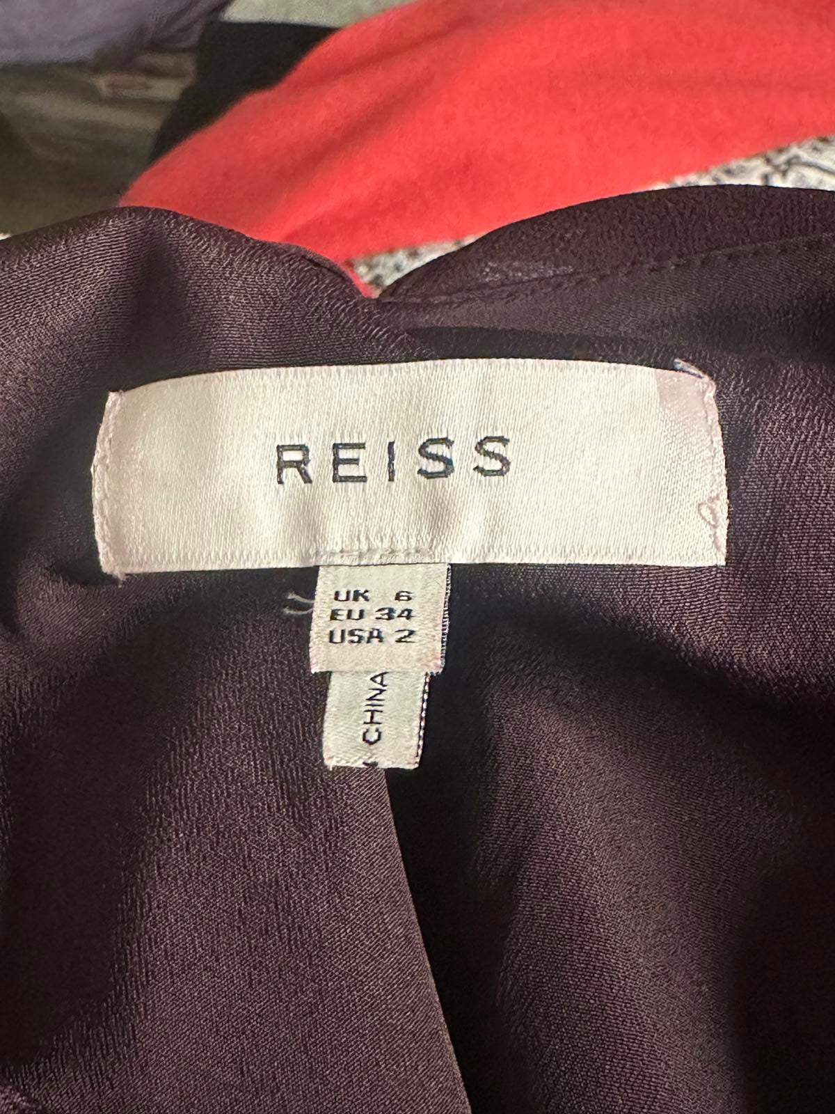 Reiss eggplant Kaelin halter shift cocktail dress Size 2