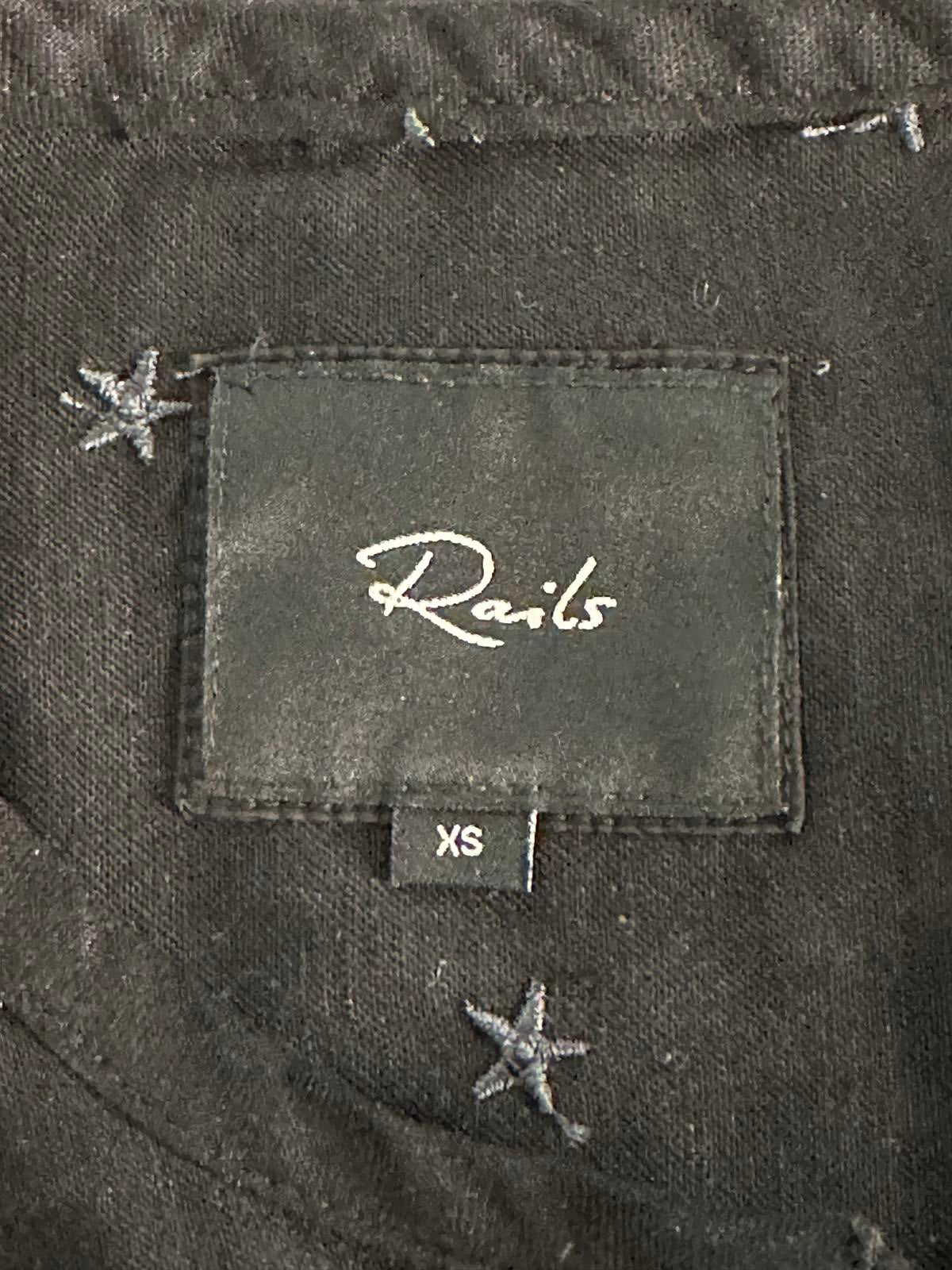 Rails 'Lydia' linen-blend embroidered drop waist ruffle hem mini dress Size XS