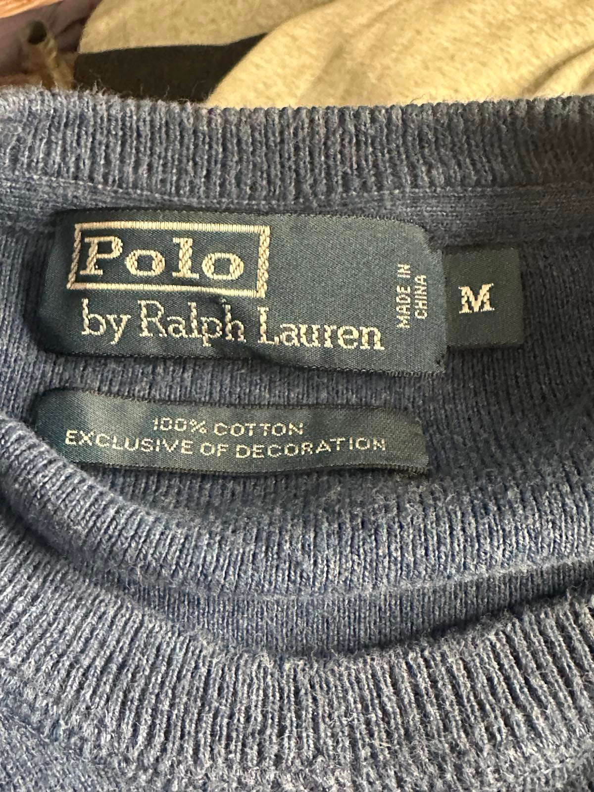 Vintage classic Polo by Ralph Lauren cotton crew neck pullover sweater Size M