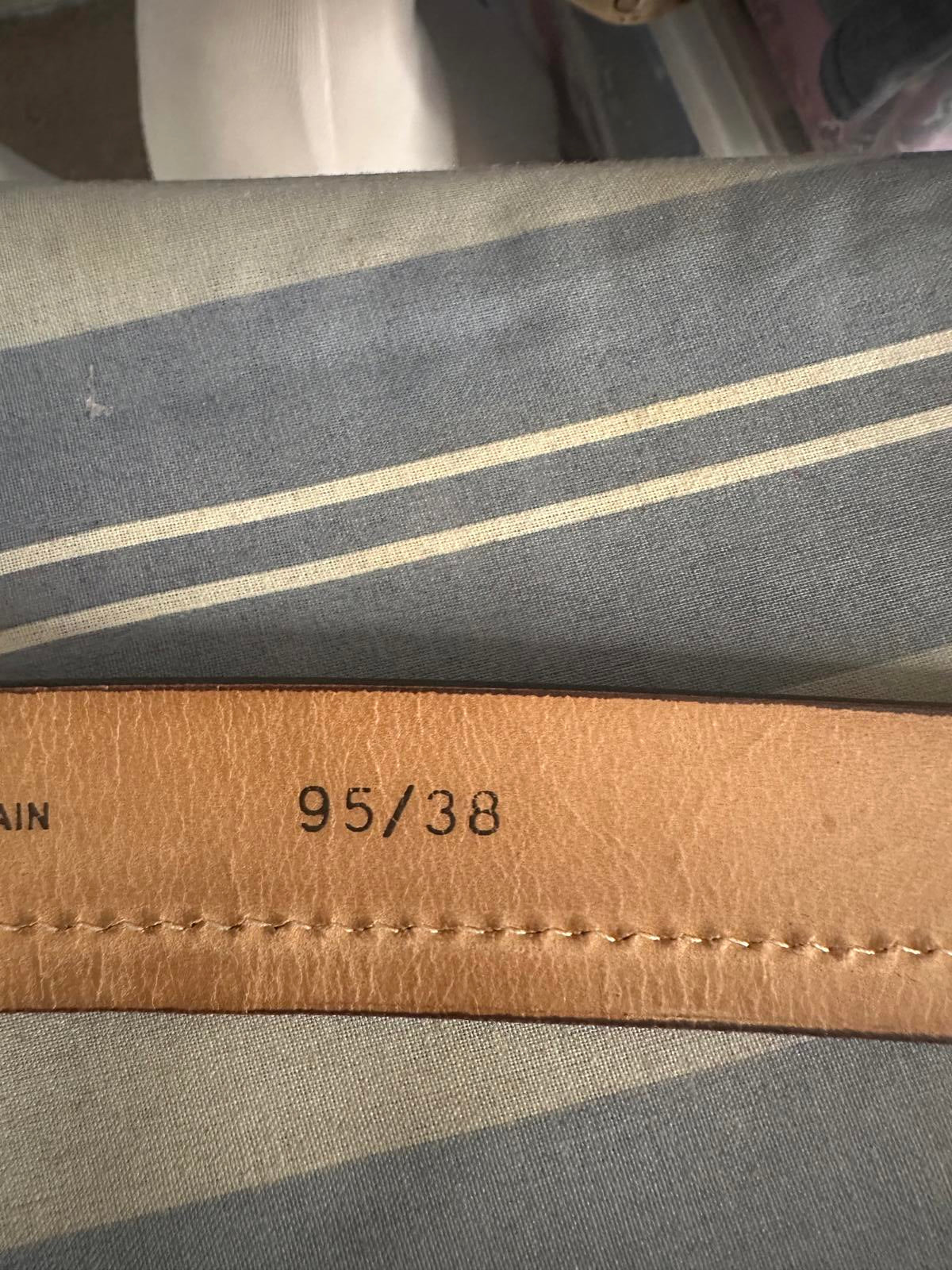 Massimo Dutti two-tone leather and suede belt Size 38/Large