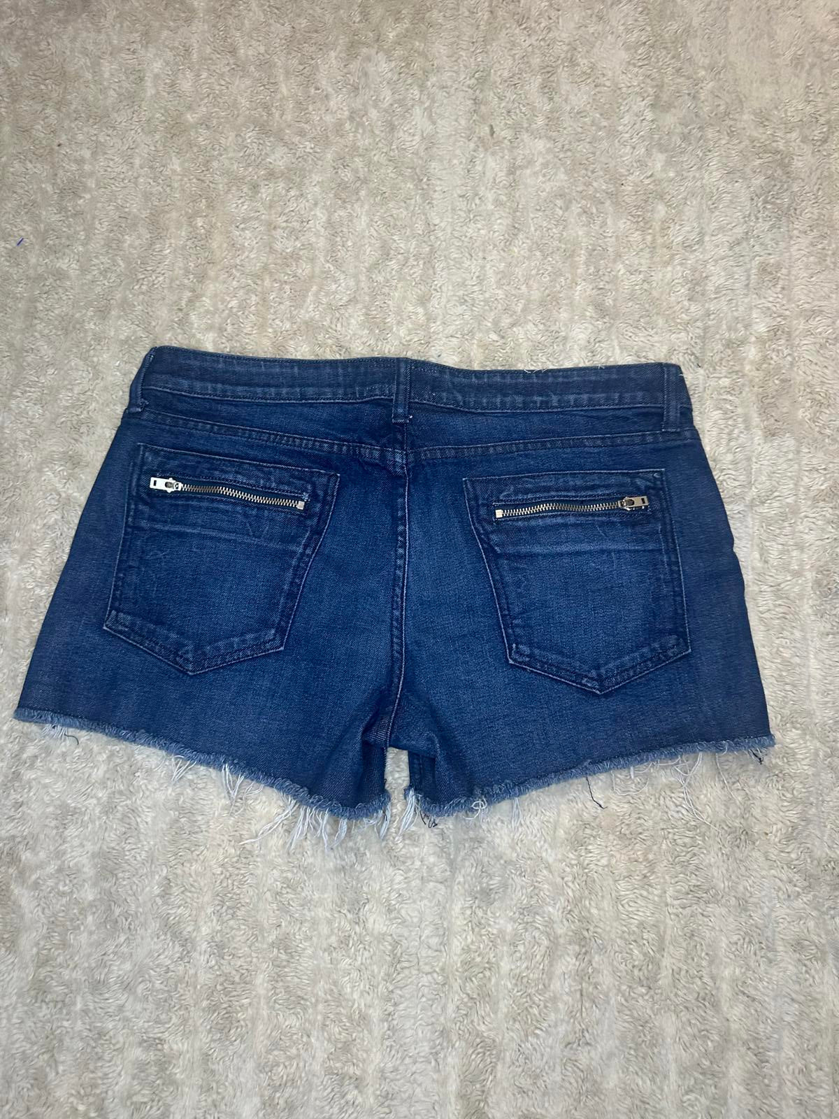 Derek Lam 10 Crosby Quinn moto girlfriend cut-off jean shorts Size 32