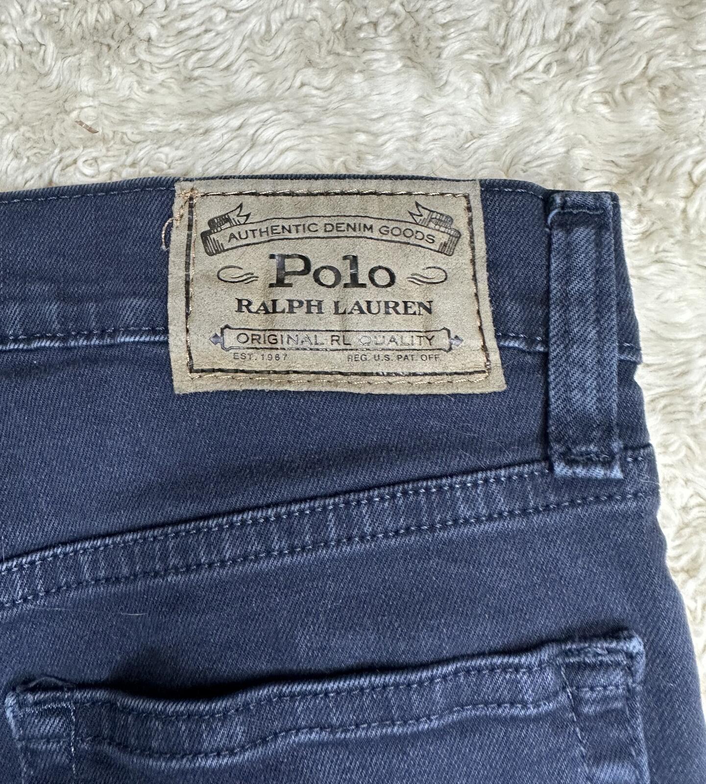 Polo Ralph Lauren dark wash skinny denim jeans Youth L(14-16) stretch classic
