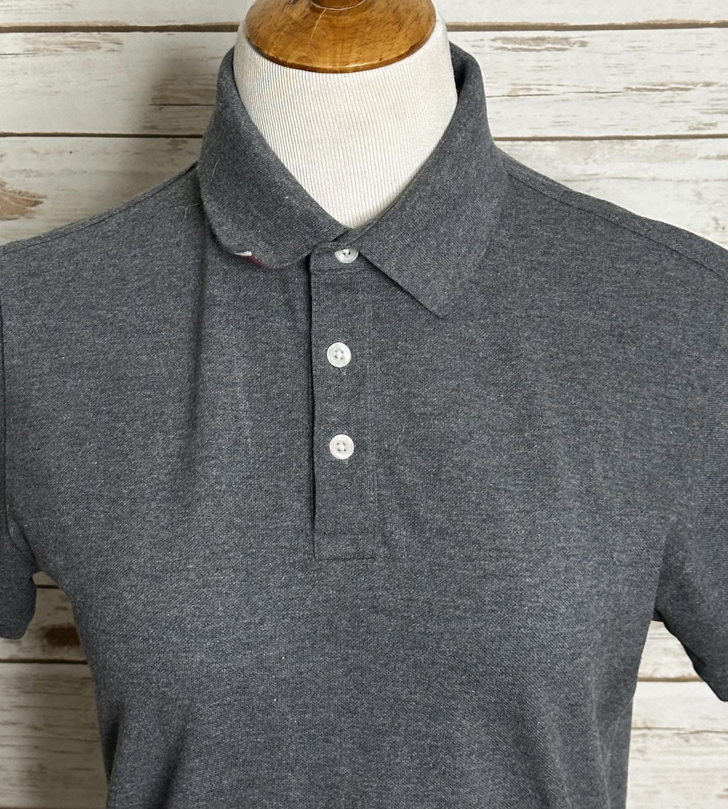 Bonobos Slim Fit classic preppy grey cotton short sleeve polo shirt Size Small