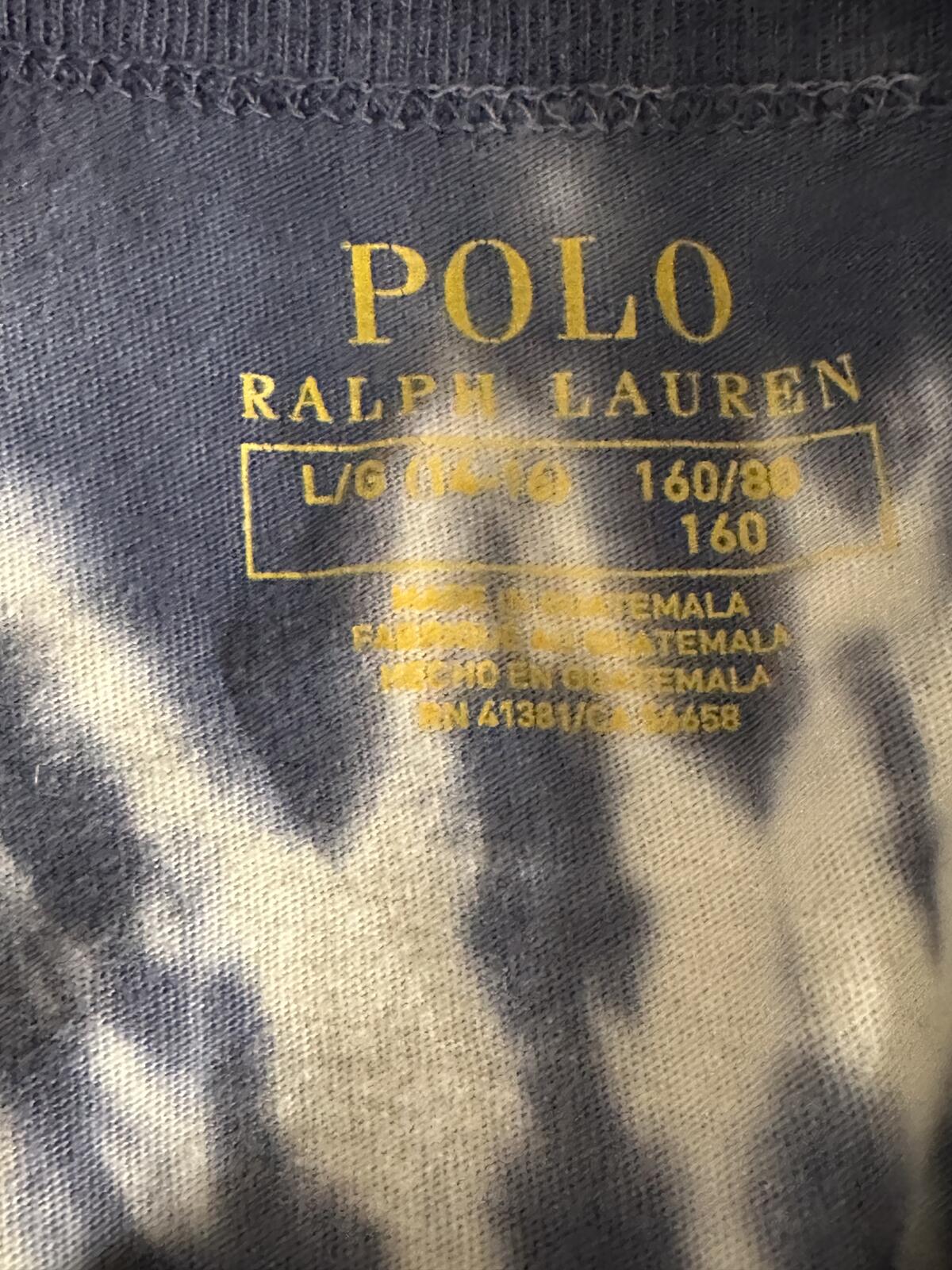 Polo Ralph Lauren blue/white/red tie-dye cotton sleeveless tank Size L (14-16)