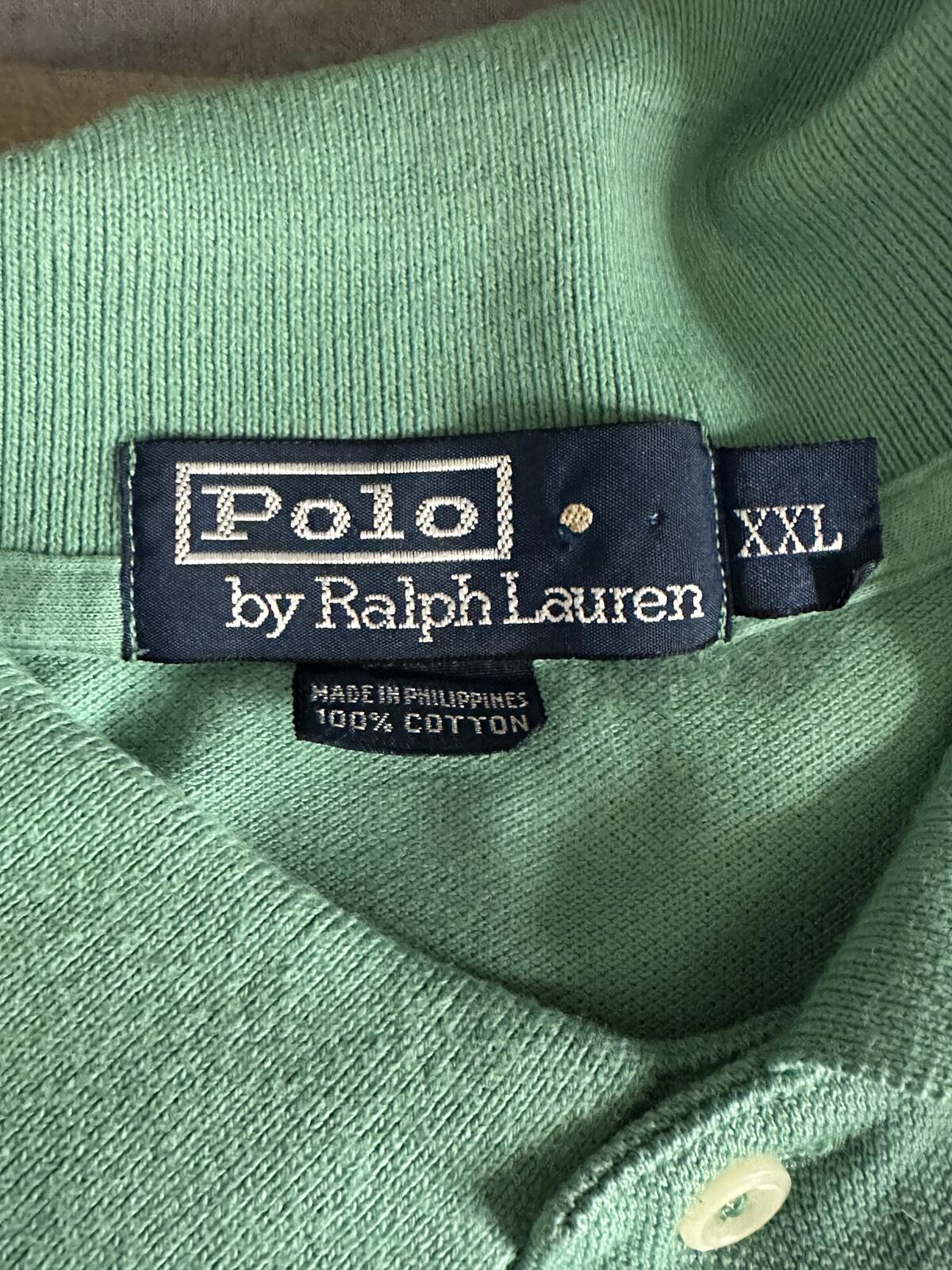 Polo Ralph Lauren mint green cotton short sleeve polo shirt XXL Y2K preppy golf