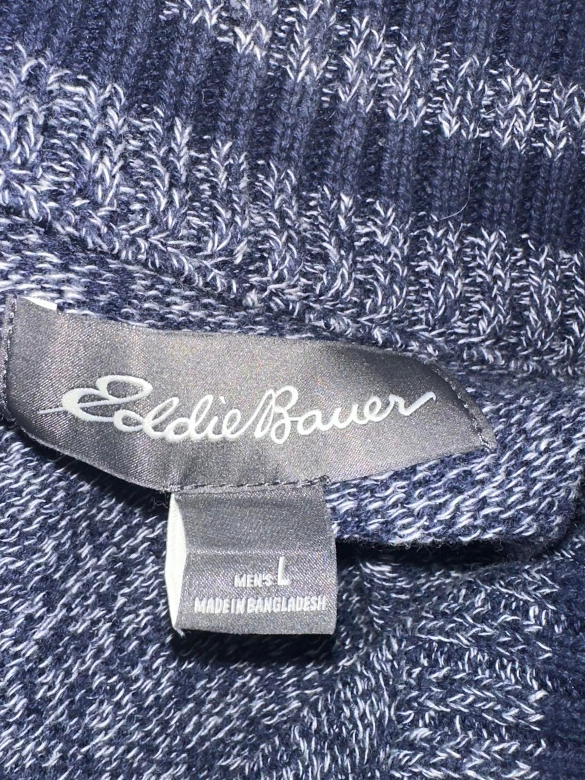 Eddie Bauer marled quarter zip mock neck sweater Size Large
