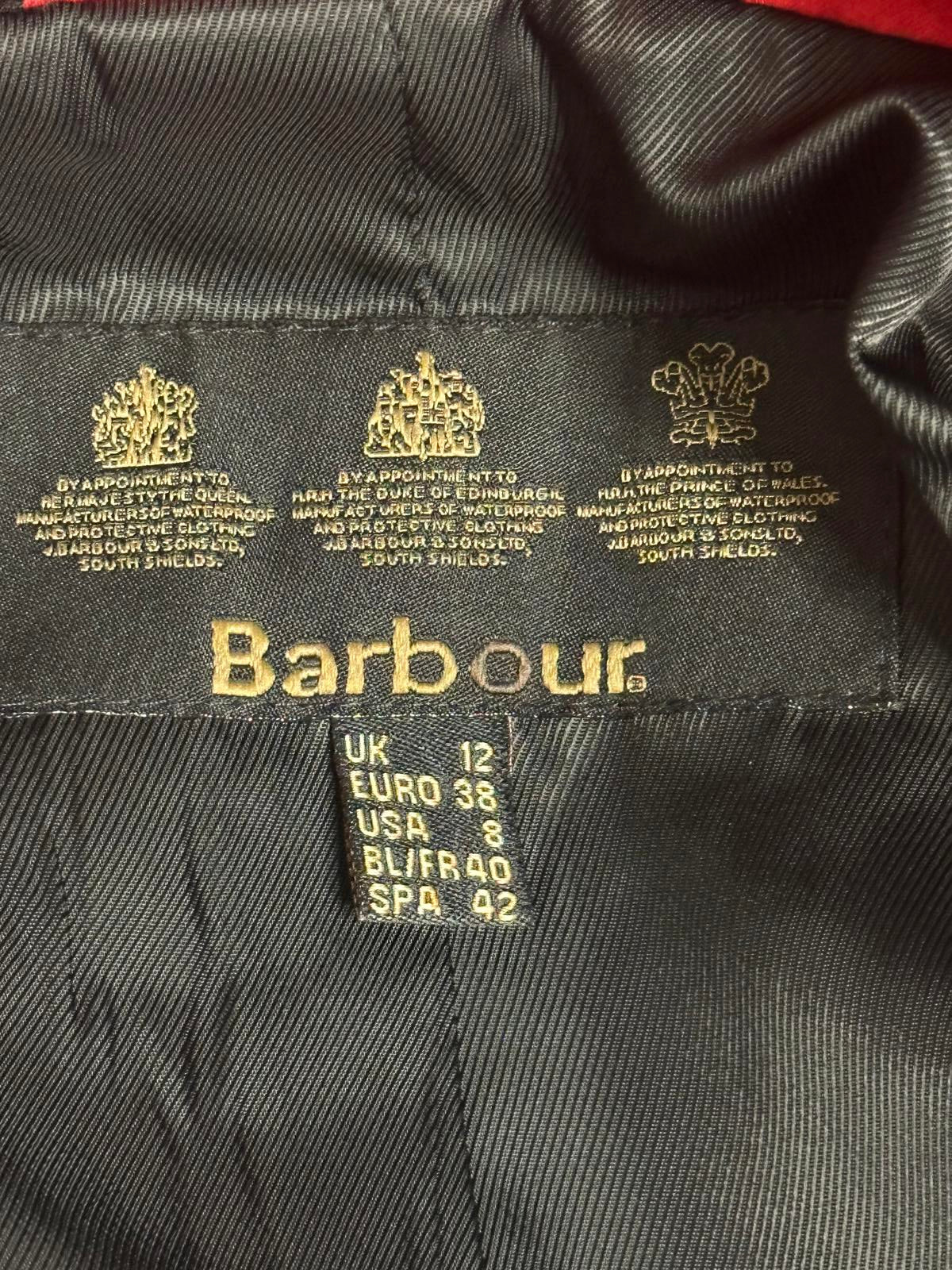Barbour red corpcore business chic long sleeve single-breasted blazer Size 8