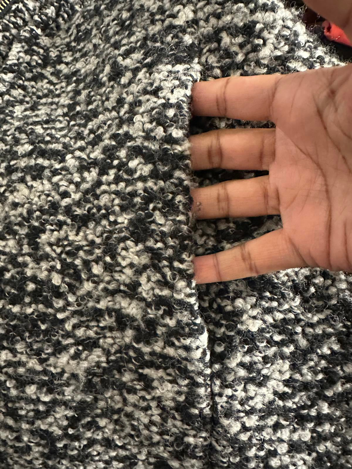 J.Crew black/white Italian wool speckled boucle Lodge coat Size 00P