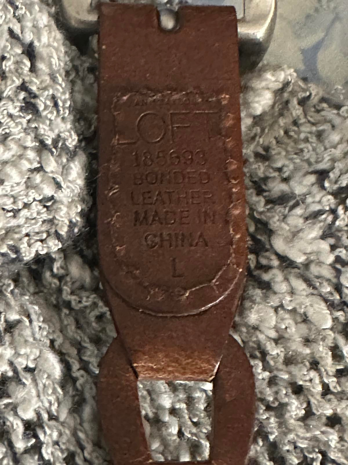 LOFT brown linked leather belt Size Large