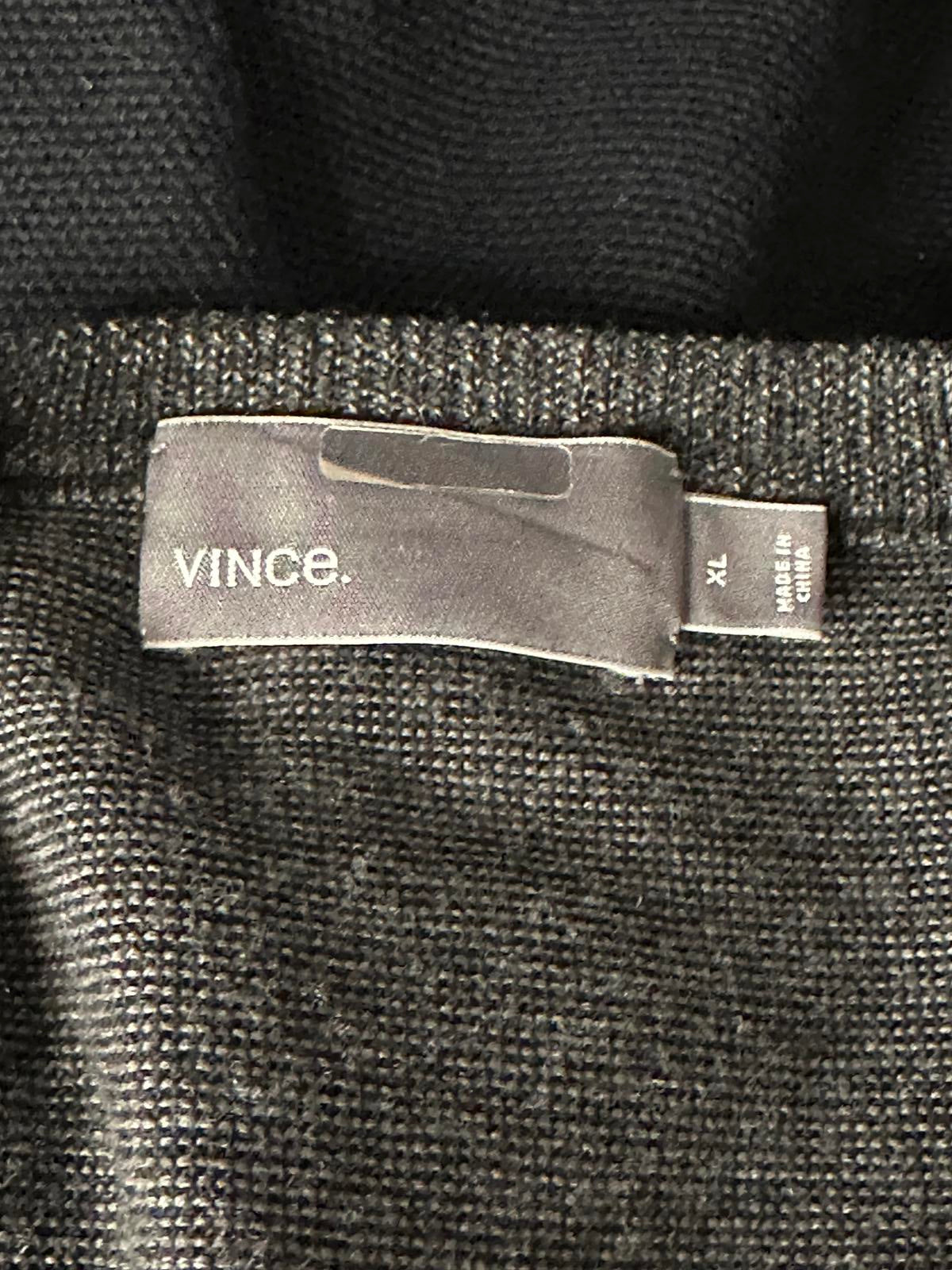 Vince 100% wool grey and black colorblock sweater Size XL