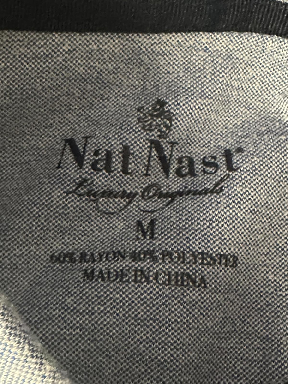 Nat Nast classic denim blue polo shirt Size Medium