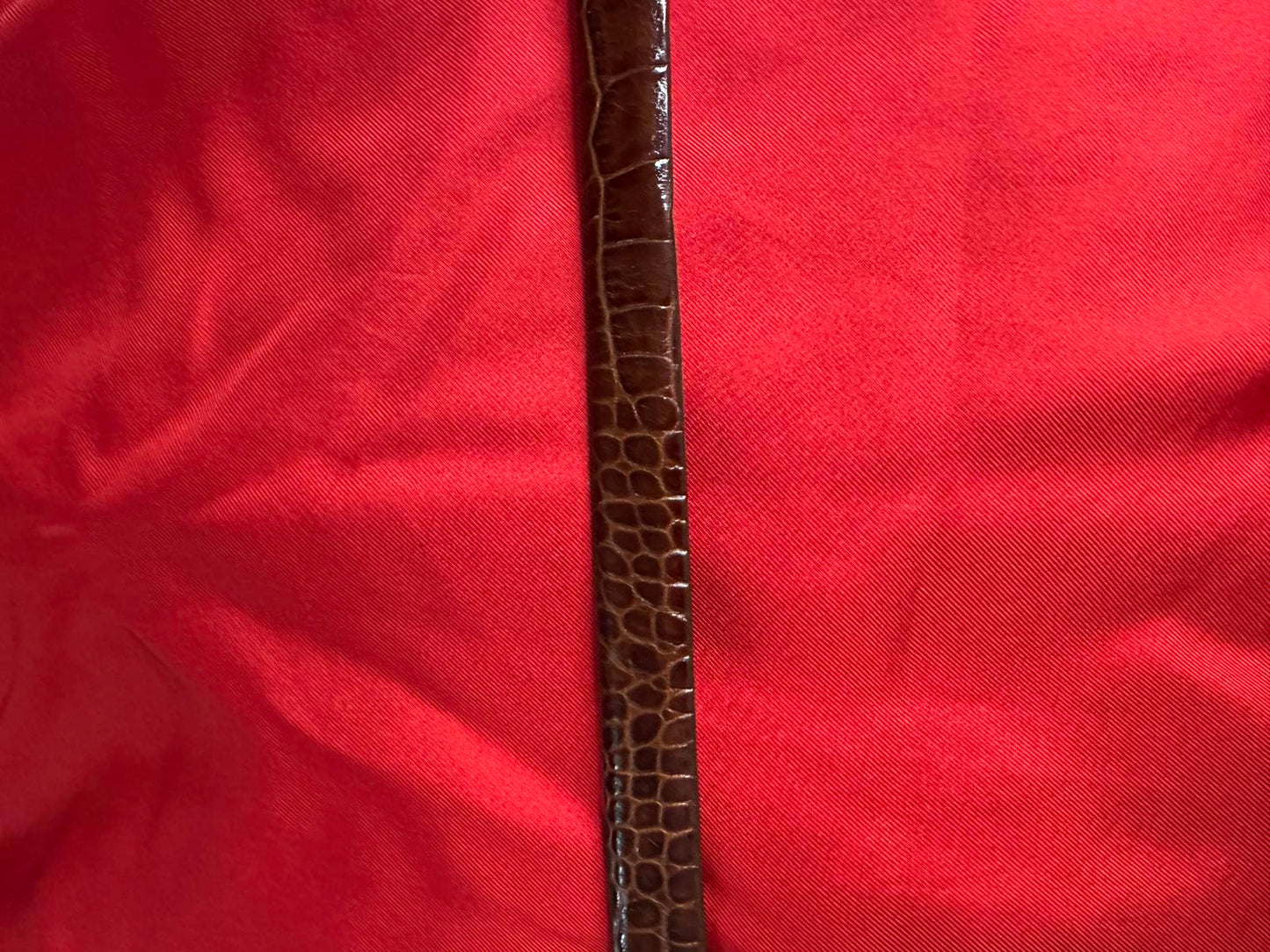 Cipriani classic cognac brown Italian alligator calfskin skinny belt Size Medium