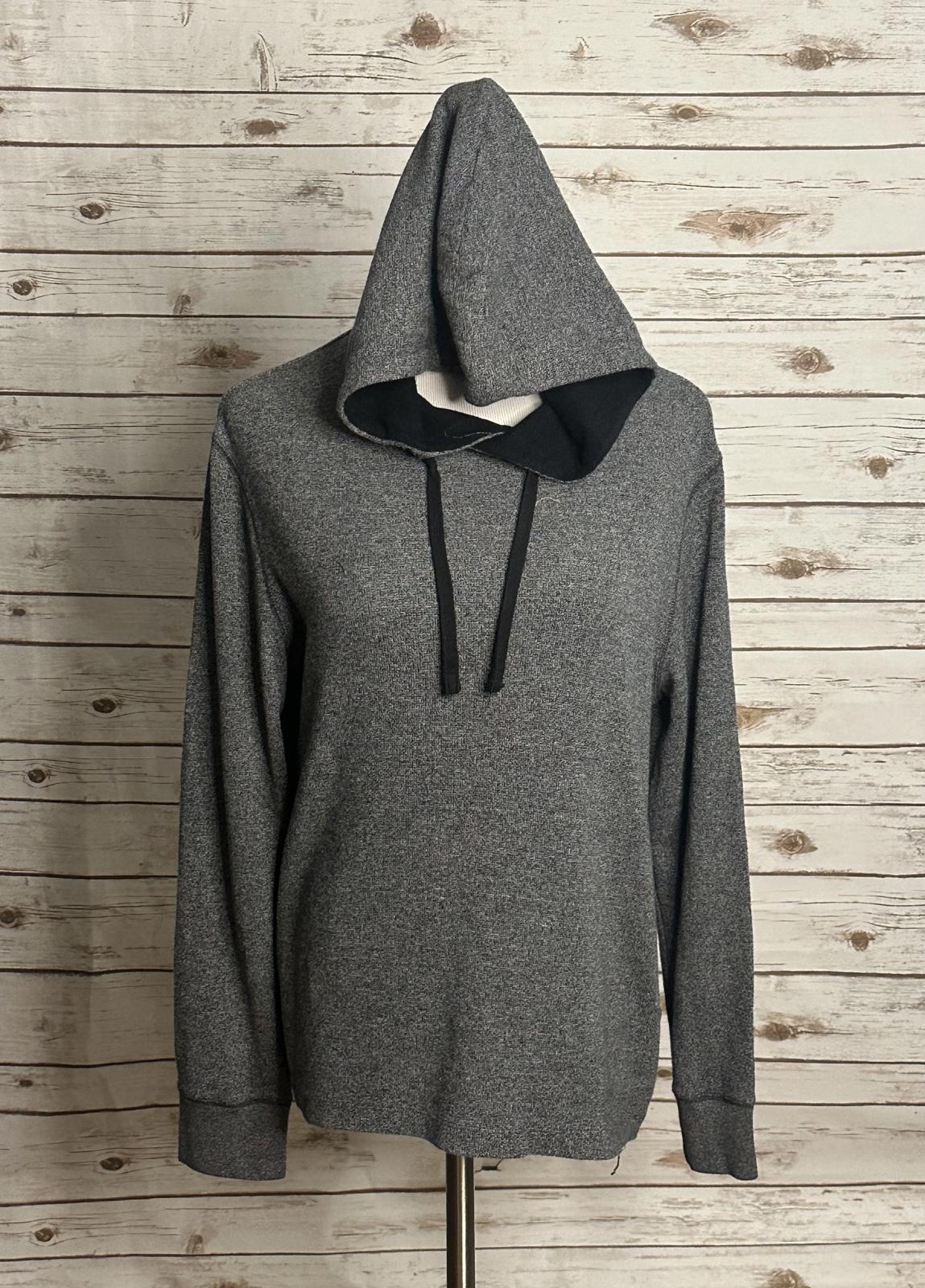 Banana Republic grey hooded Pima cotton knit sweatshirt Size Medium