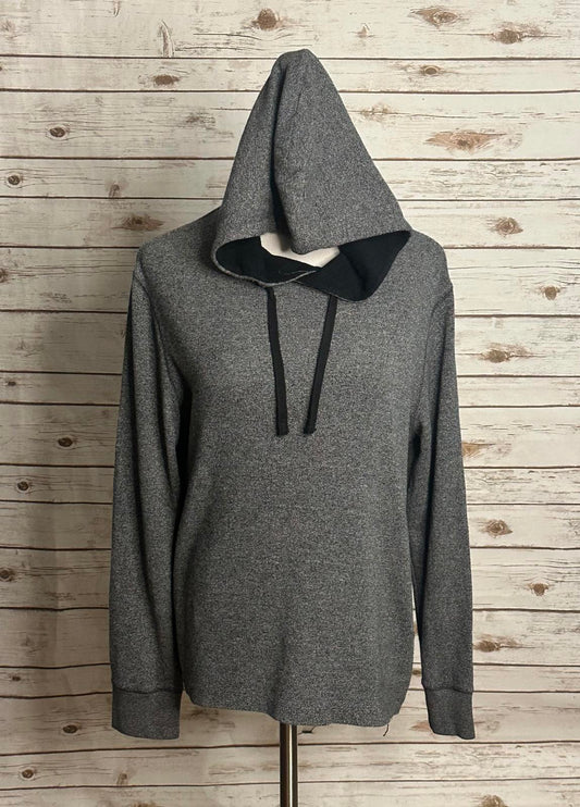 Banana Republic grey hooded Pima cotton knit sweatshirt Size Medium