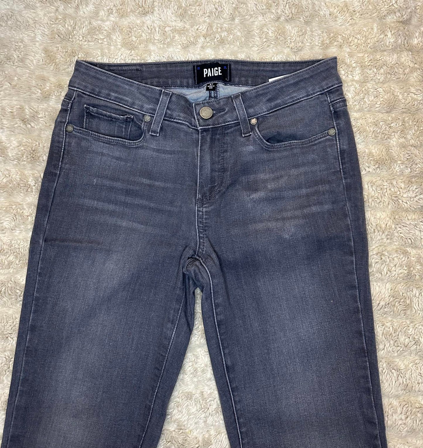 Paige gray 'Verdugo Ankle' skinny denim jeans Size 27