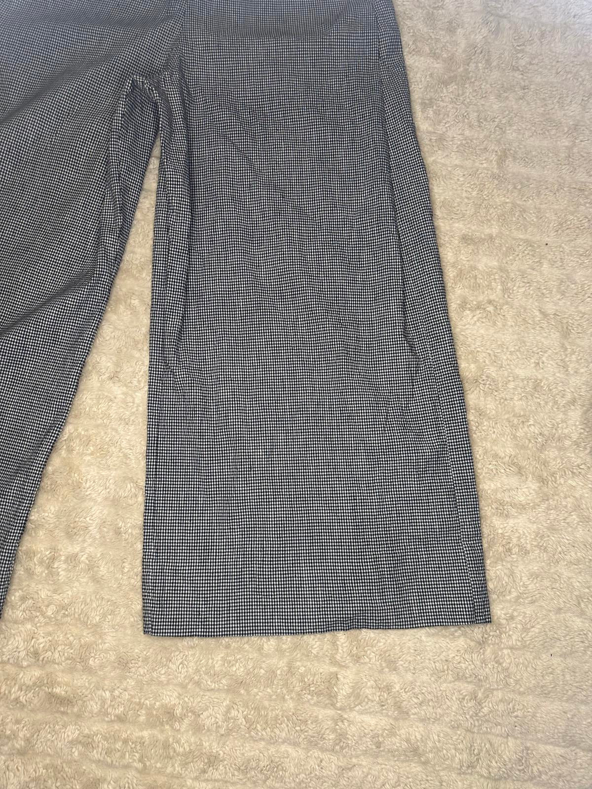 M.M. Lafleur black/white gingham linen-blend Demi wide leg jumpsuit Size 8