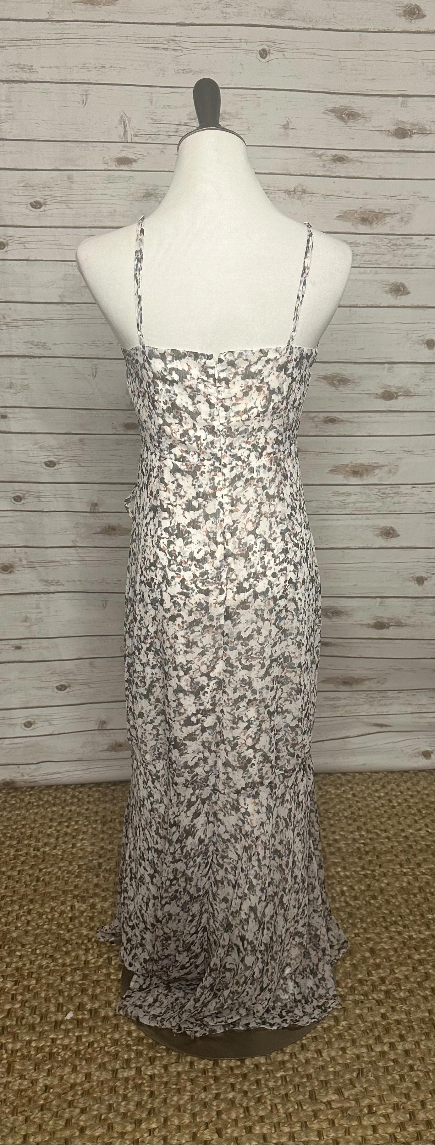 Express romantic floral V-neck spaghetti strap ruffle maxi sundress Size Small