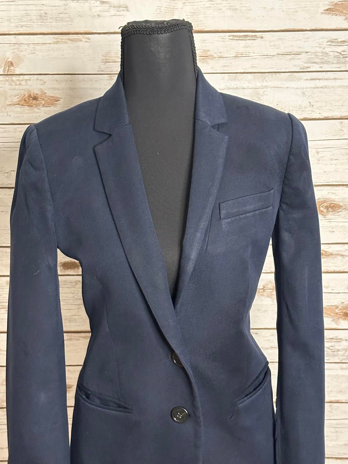 J.Crew classic navy blue cotton single-breasted Thompson blazer Size 2