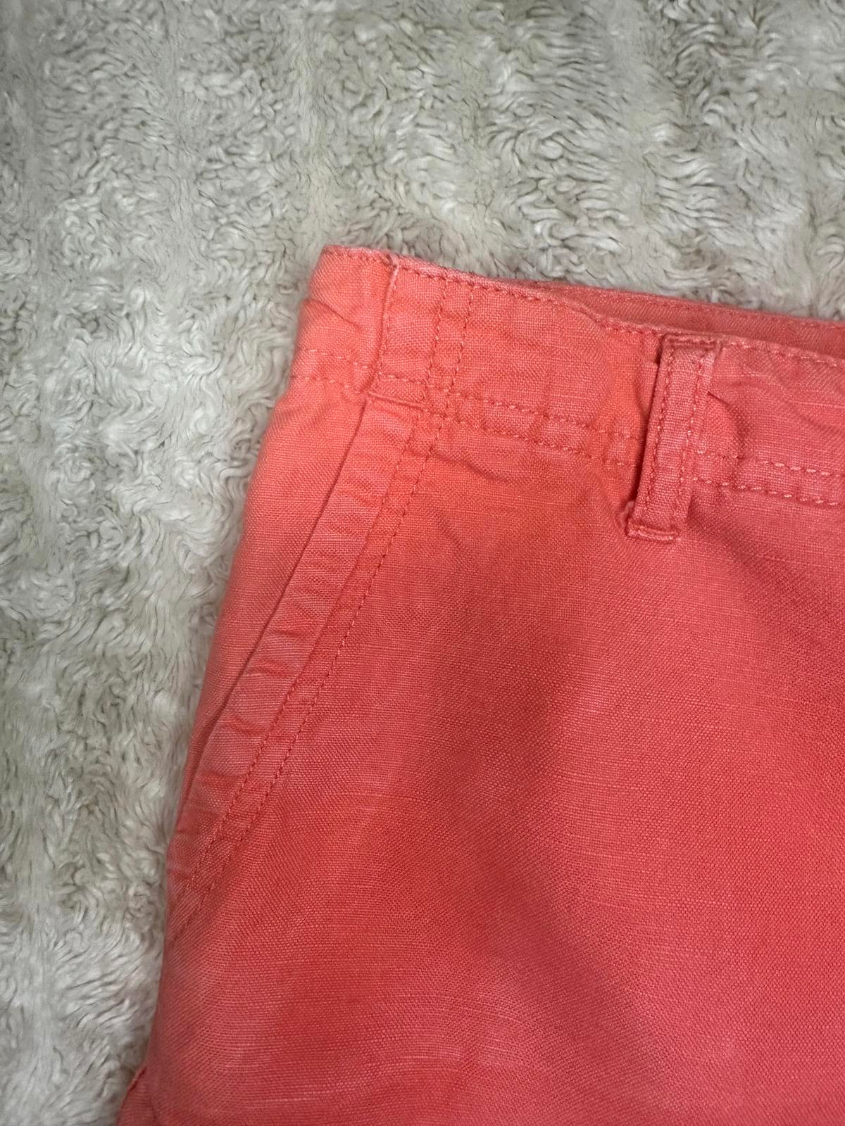 The North Face casual orange cotton/linen chino shorts Size 8