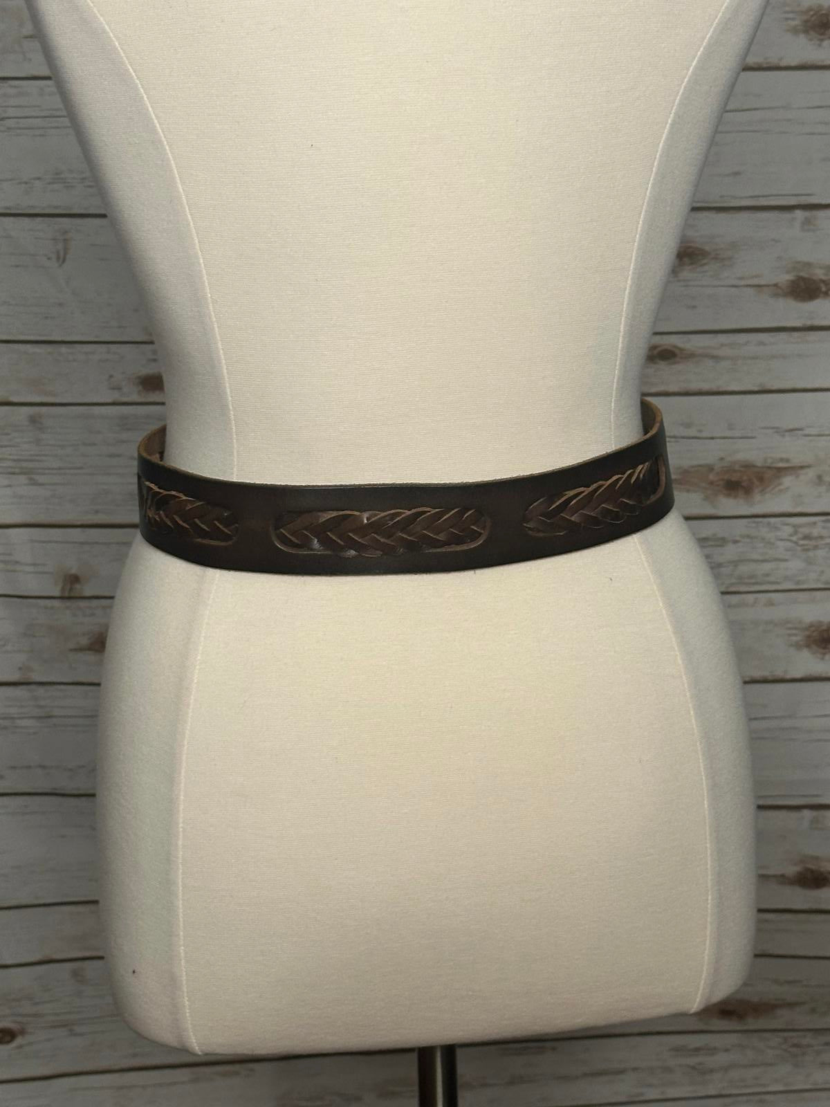 Vintage Collection weaved braided wide leather belt Size Medium