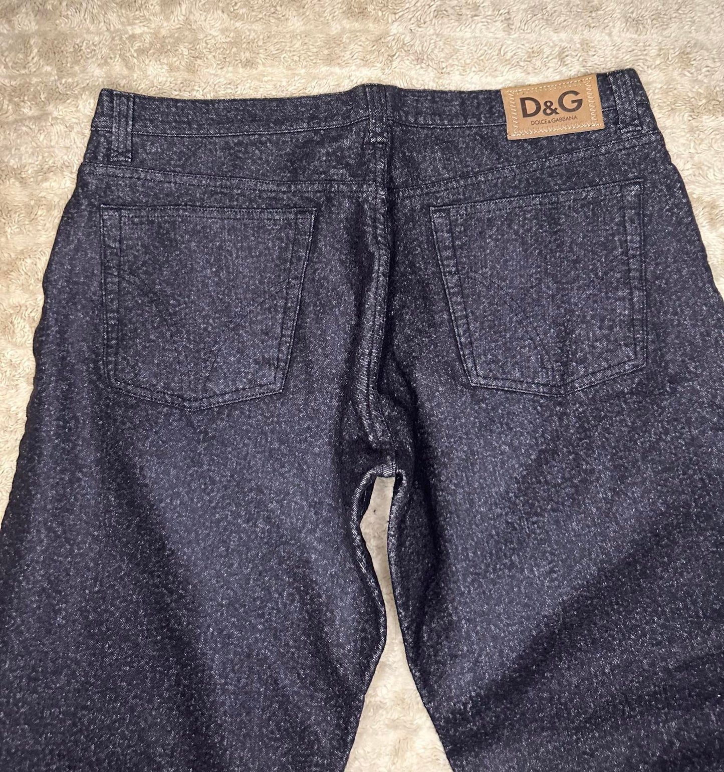 D&G Dolce&Gabbana gray cotton/wool mid-rise straight leg jeans IT 42/US 32