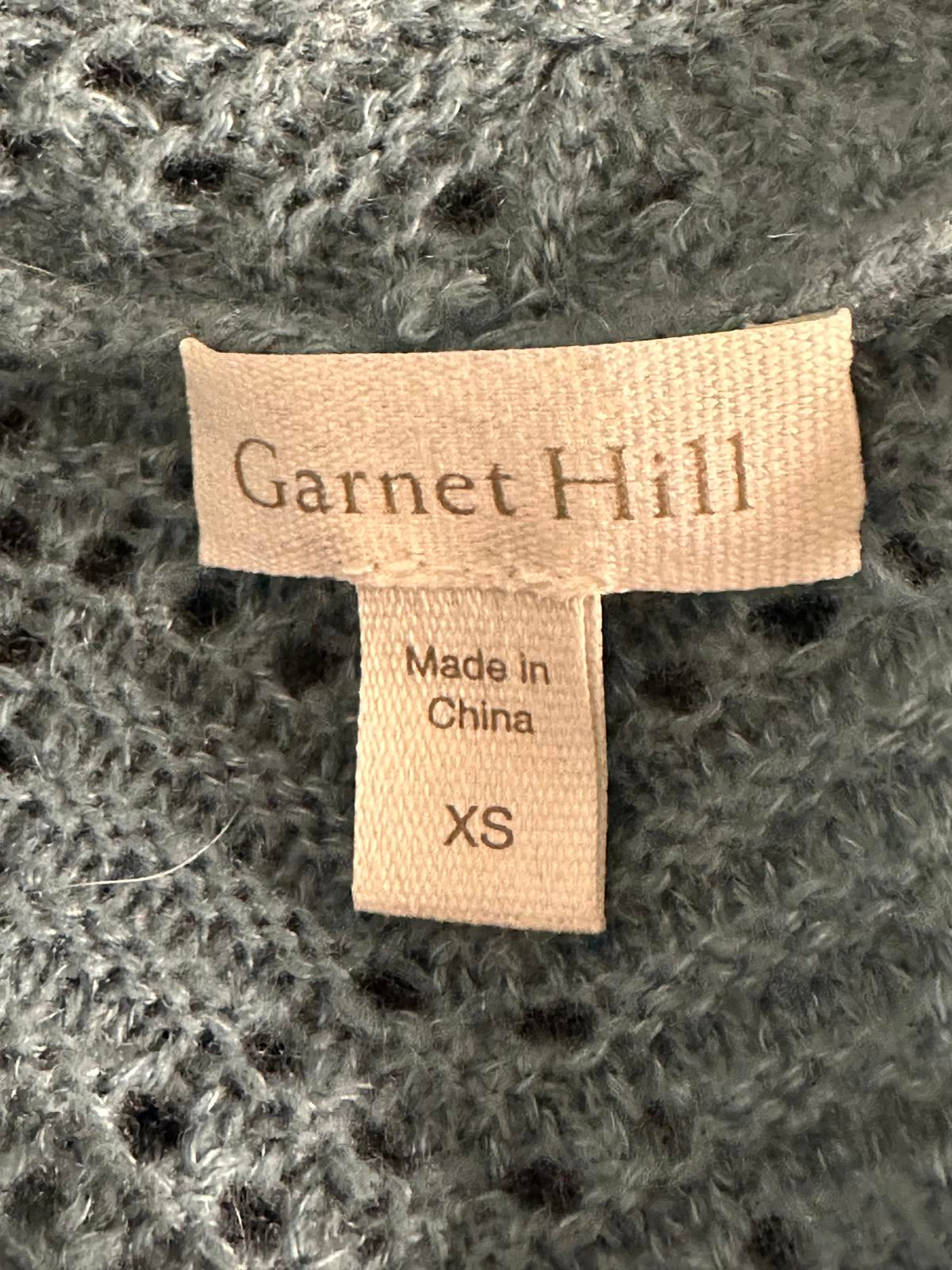 Garnet Hill casual blue/grey cashmere/linen open front cardigan sweater Size XS