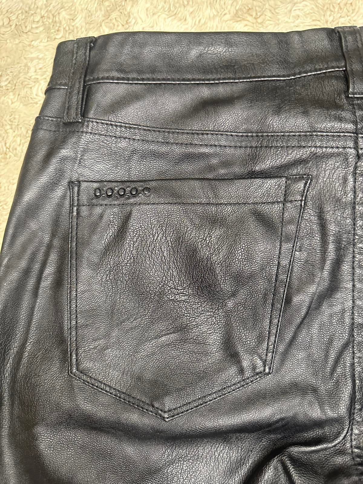 Blank NYC 'Spray-On' mob wife black vegan faux leather skinny jeans Size 28