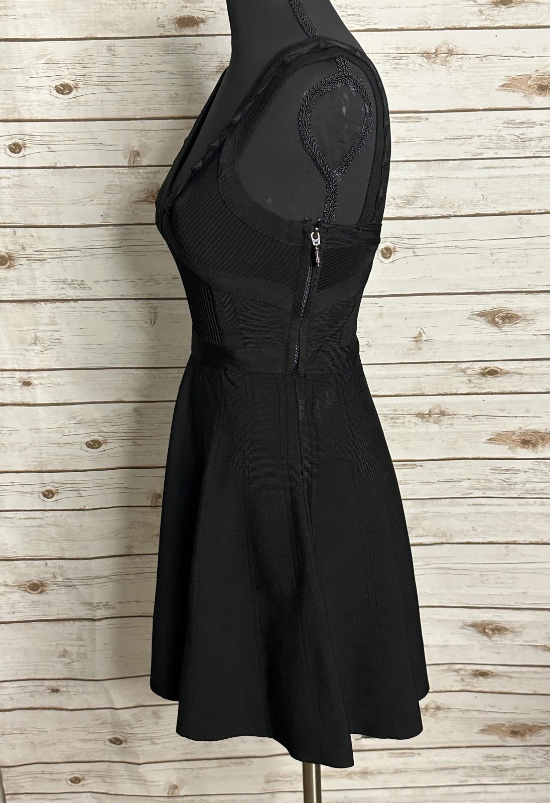 Guess Y2K whimsigoth black V-neck sleeveless bandage cocktail mini dress Size XS