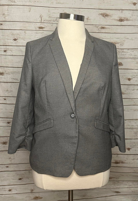 The Limited grey single-breasted 3/4 length blazer Size XL