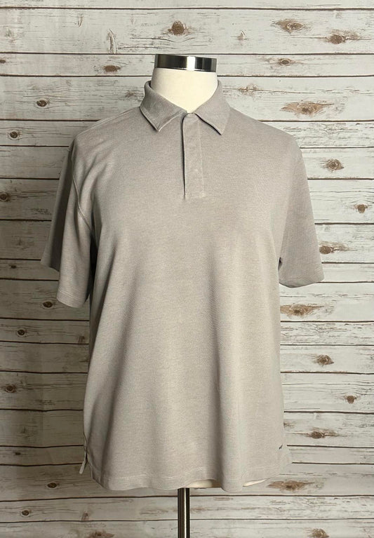 Patagonia classic taupe cotton-blend short sleeve polo shirt Size Large