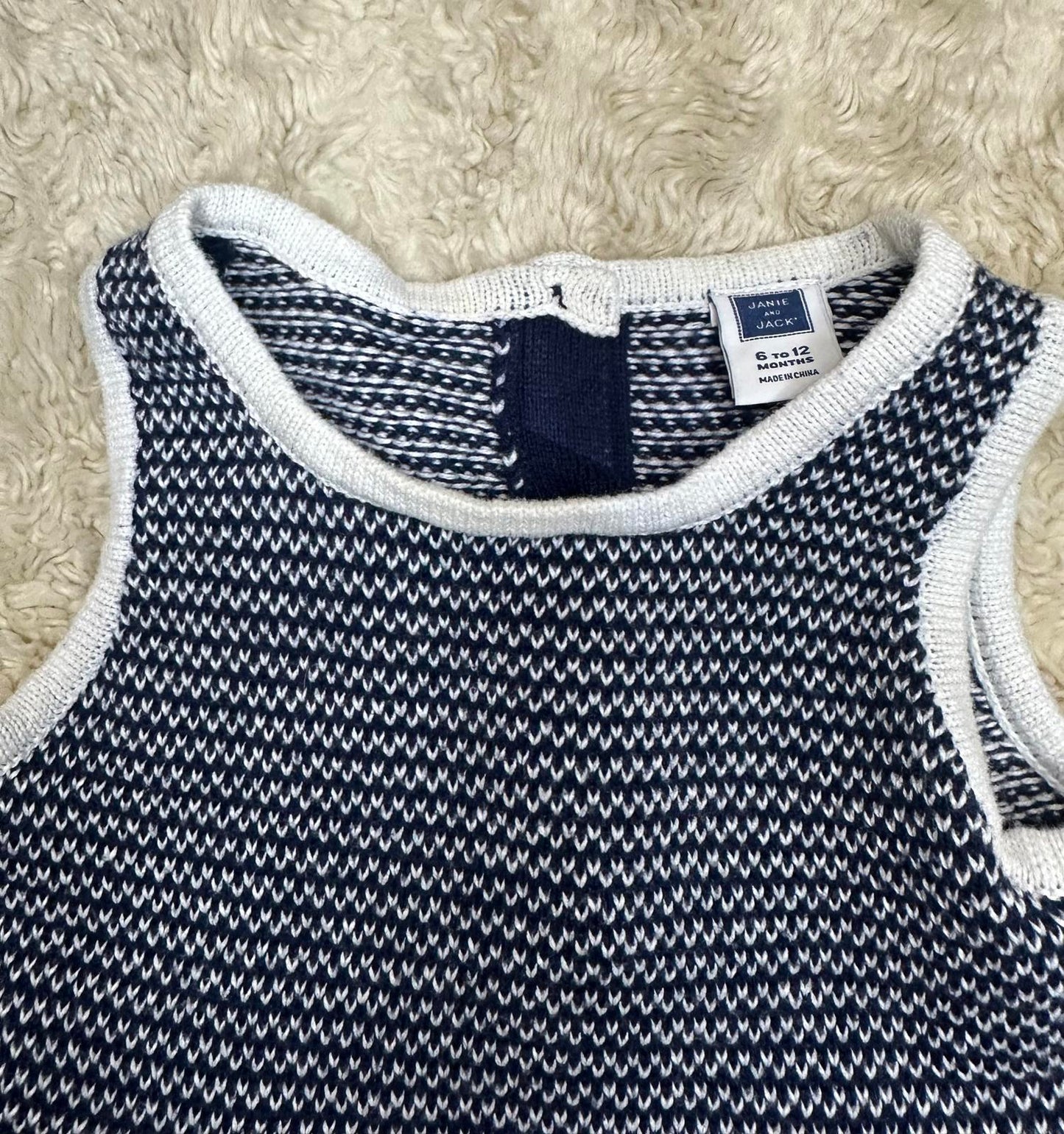 Janie & Jane In The Garden striped sleeveless sweater dress Size 6-12 months