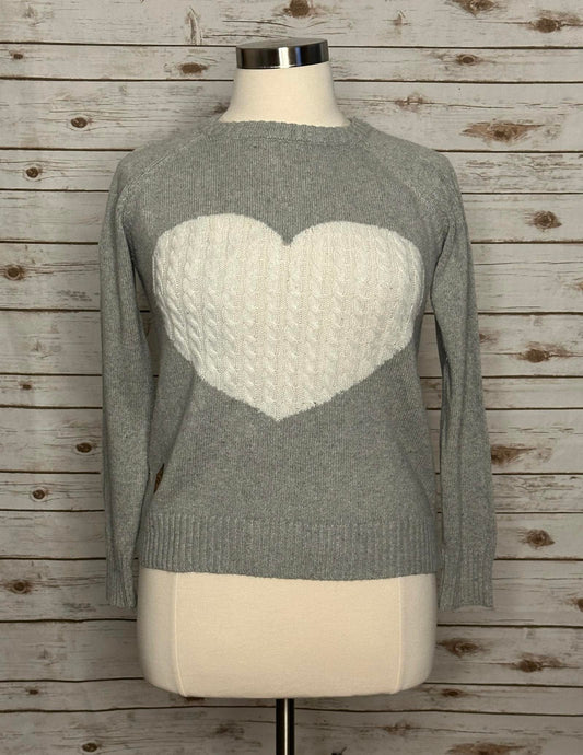 Simply Southern Collection Heart cable knit sweater Size XL