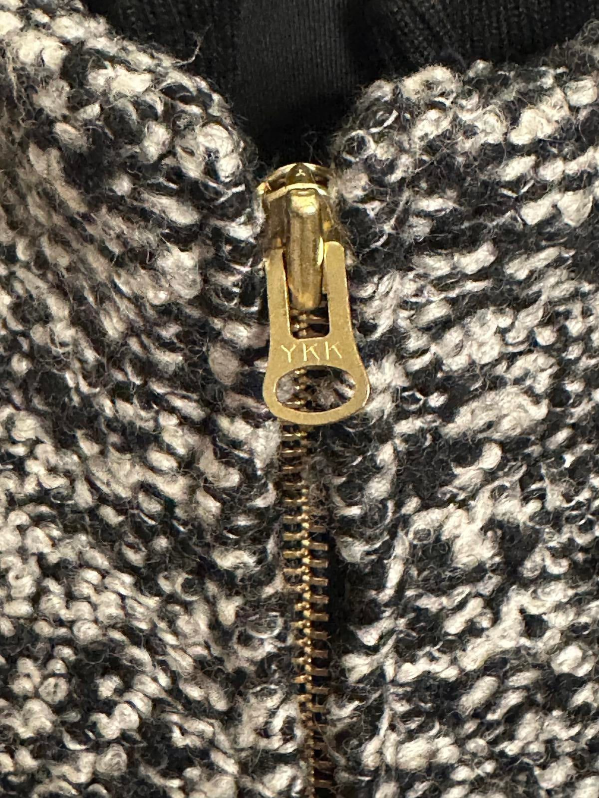 J.Crew black/white Italian wool speckled boucle Lodge coat Size 00P