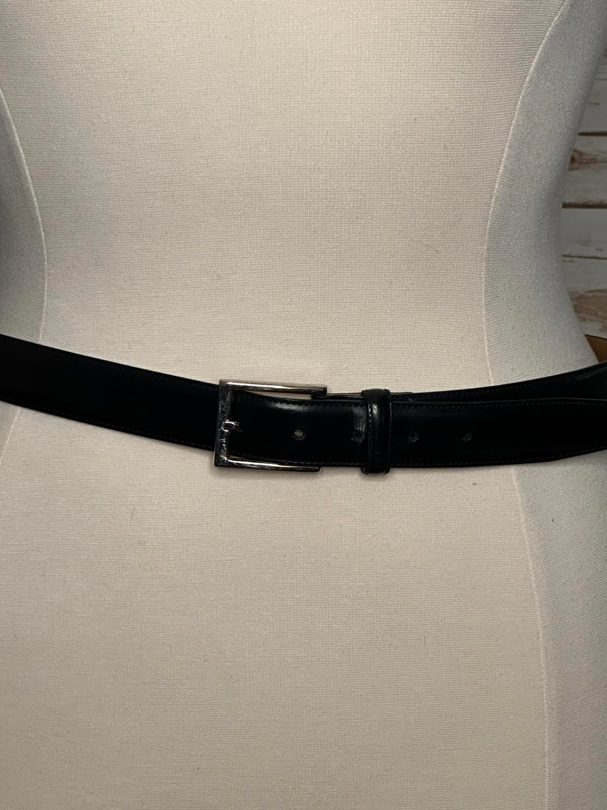 Brooks Brothers Italian black leather dress belt Size 40