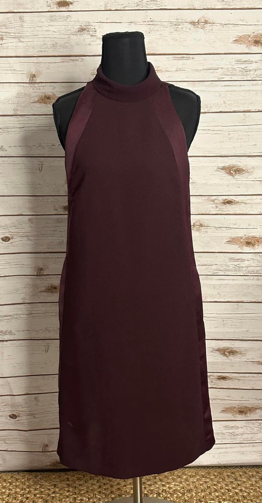 Reiss eggplant Kaelin halter shift cocktail dress Size 2