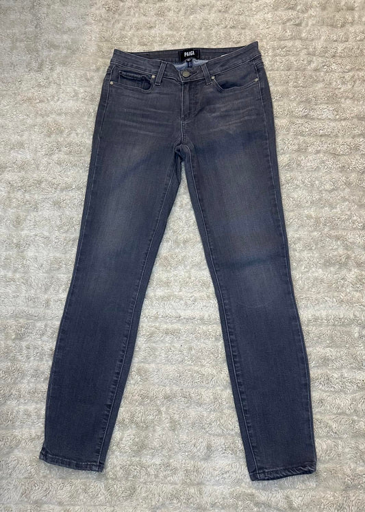 Paige gray 'Verdugo Ankle' skinny denim jeans Size 27