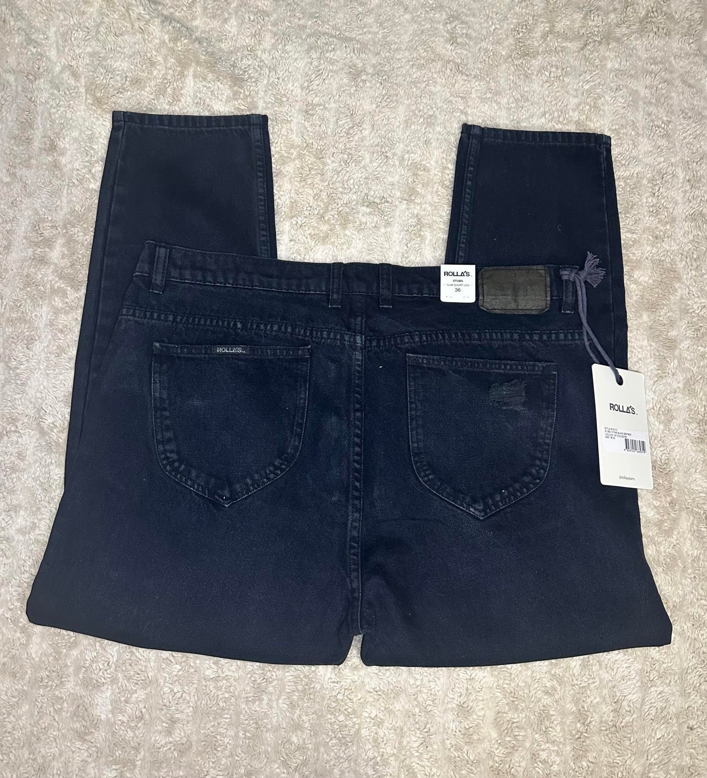 Rolla's Stubs Slim Short Leg jeans Size 36x32