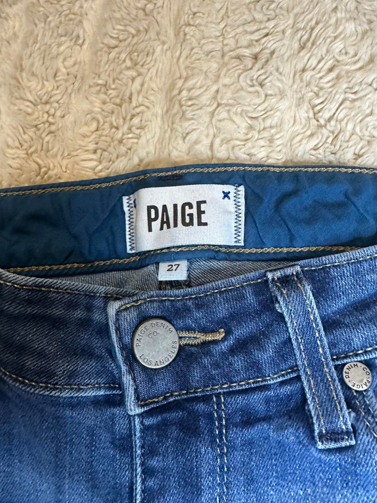 Paige Skyline Ankle Peg Y2K Bridgette medium wash modern skinny jeans Size 27
