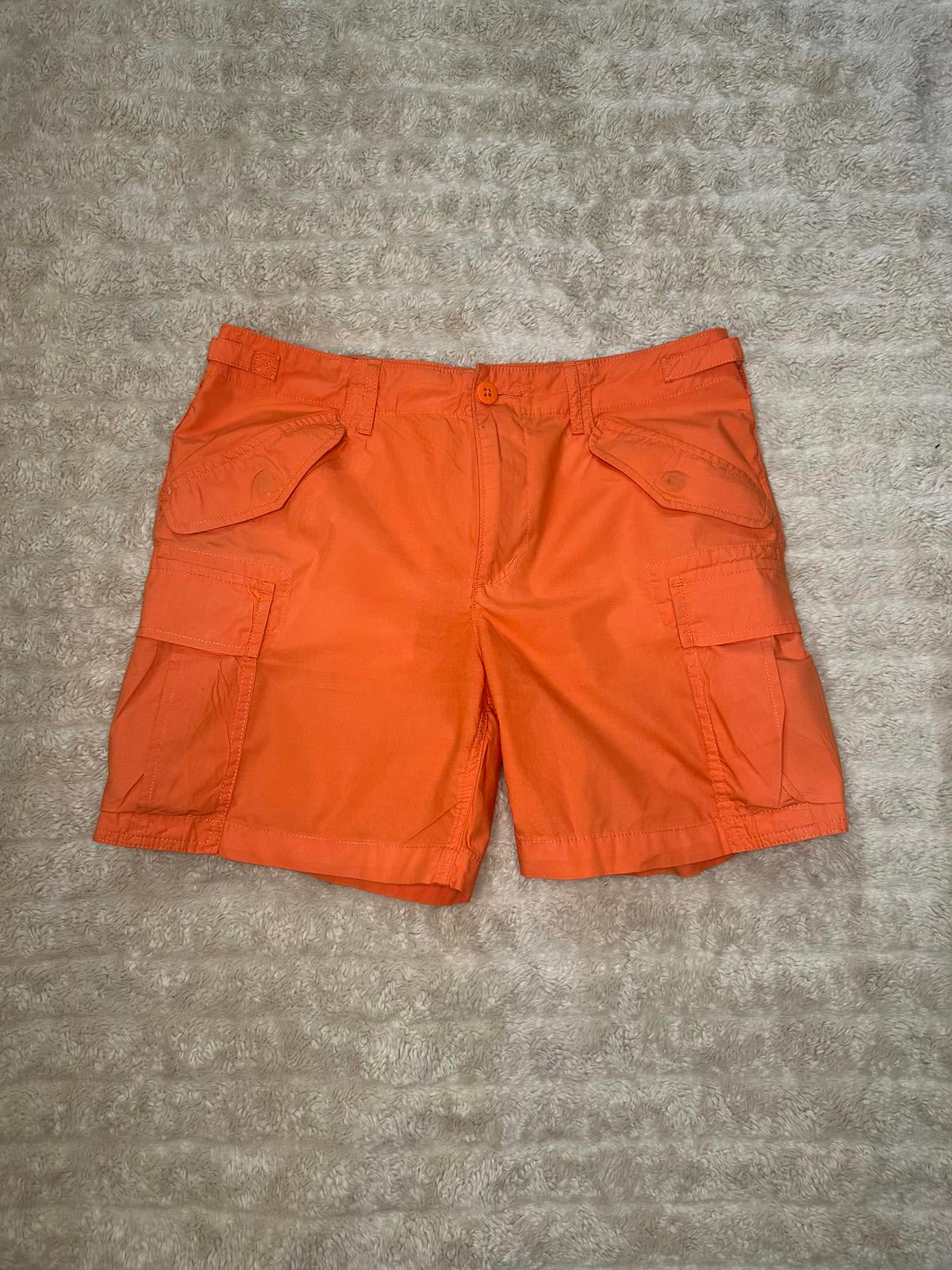 Polo Ralph Lauren casual preppy military orange cotton cargo shorts Size 6