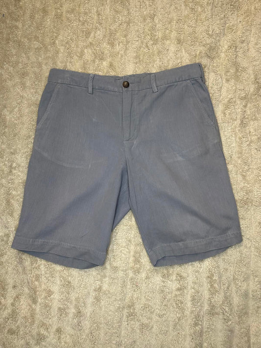Vince slate grey classic cotton-linen blend casual chino shorts Size 32
