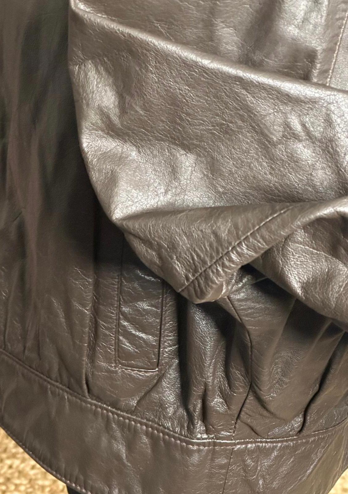 Vintage COMINT brown oversized leather bomber jacket Size Small