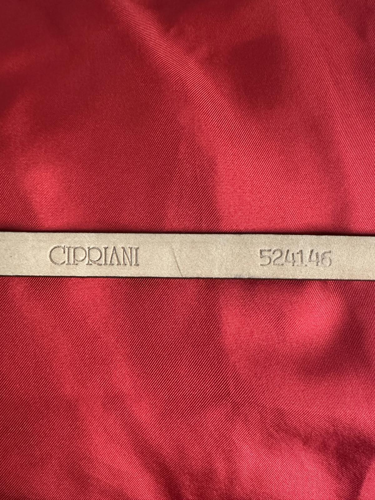 Cipriani classic cognac brown Italian alligator calfskin skinny belt Size Medium