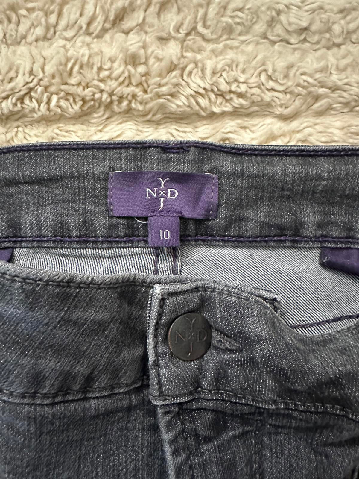 NYDJ grey Super Skinny zippered pocket jeans Size 10