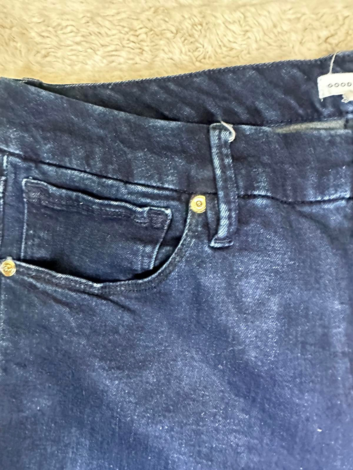 Good American Good Legs elevated casual dark wash skinny jeans Size 15