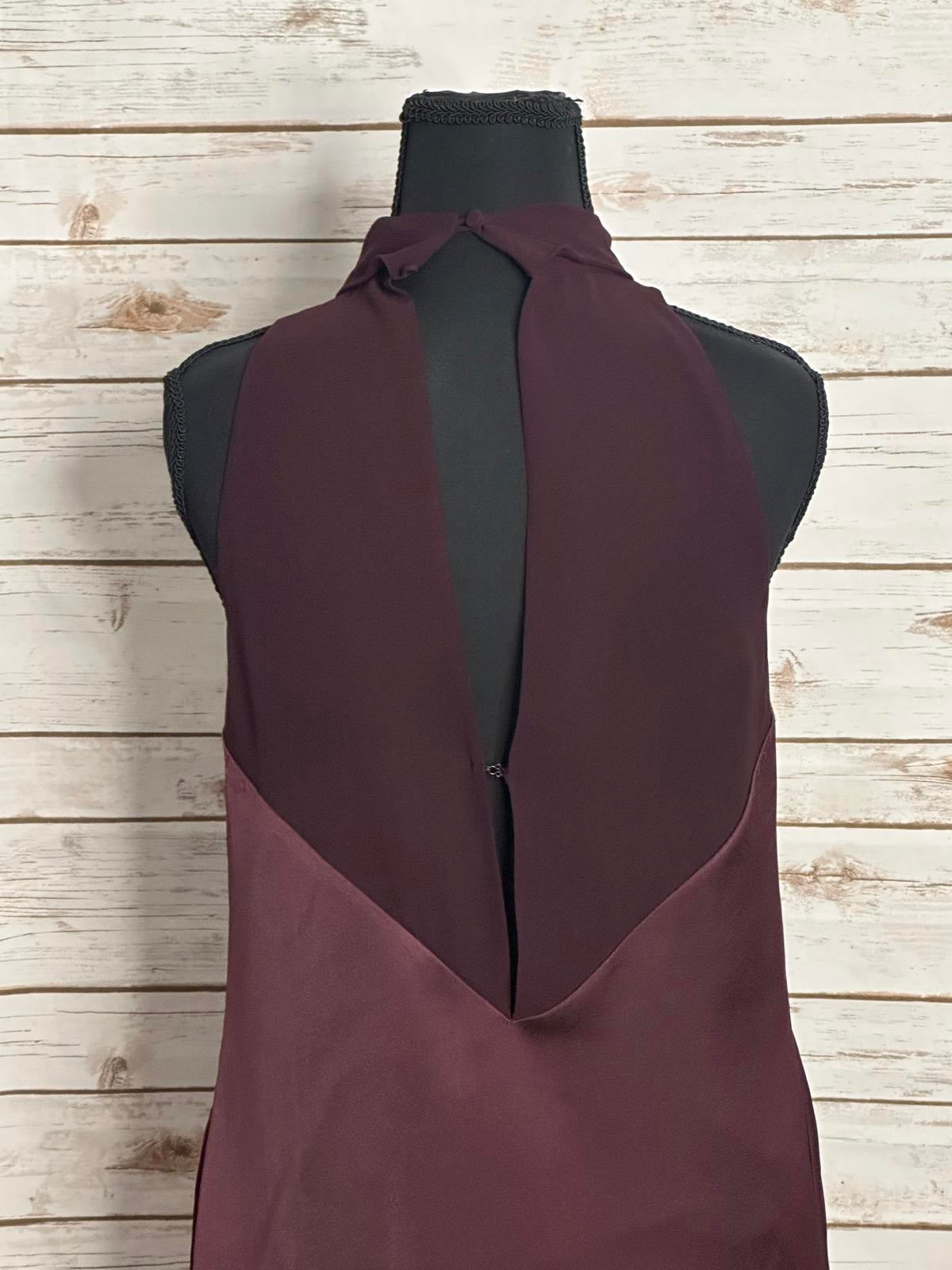 Reiss eggplant Kaelin halter shift cocktail dress Size 2