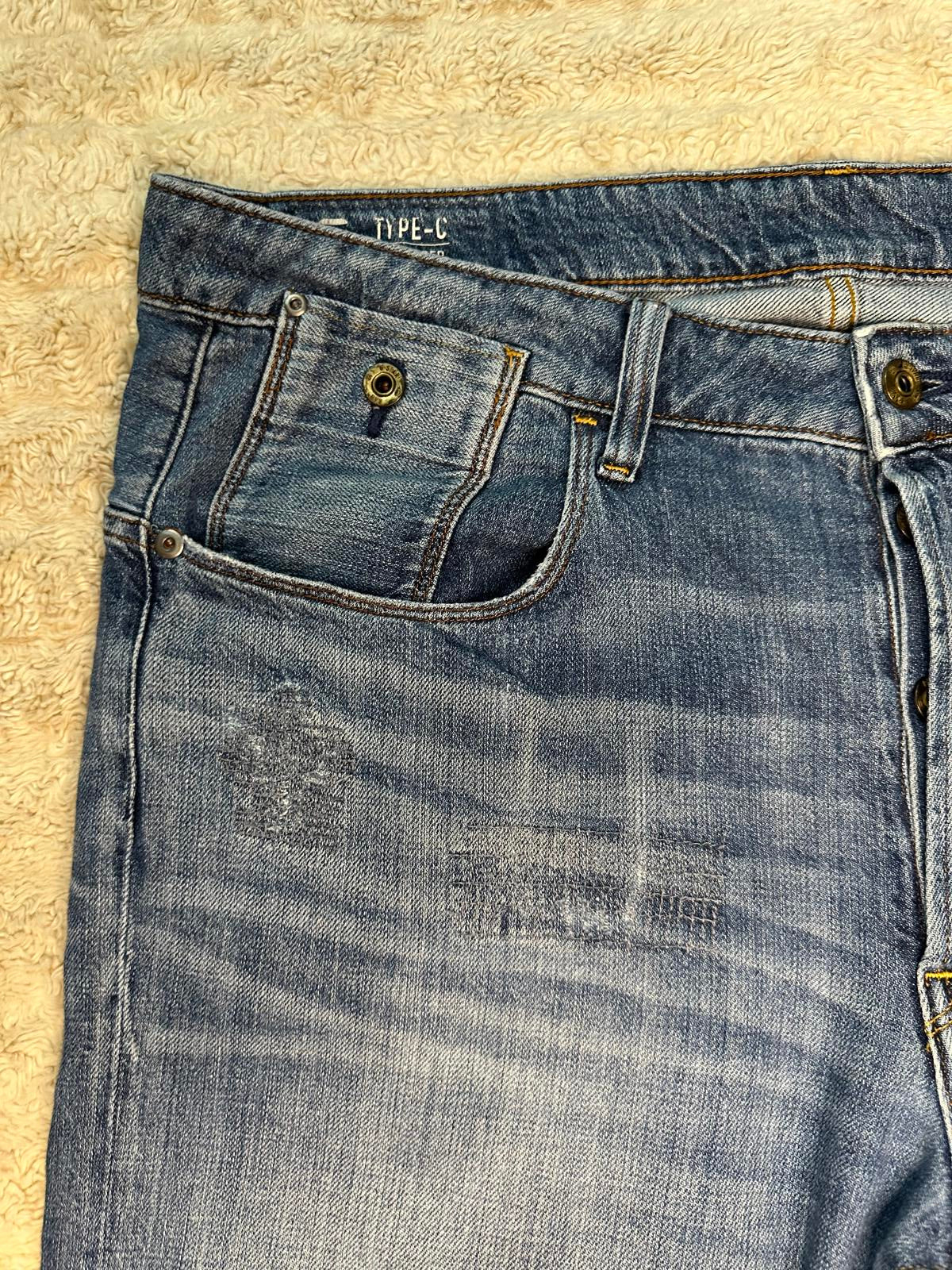 G Star Raw medium wash Type C 3D Tapered jeans Size 36x32