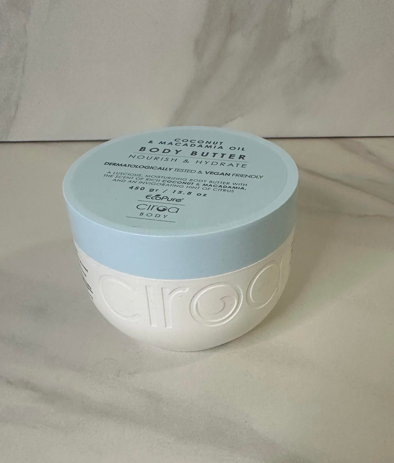 Ciroa Coconut & Macadamia Oil body butter (Nourish and Hydrate)