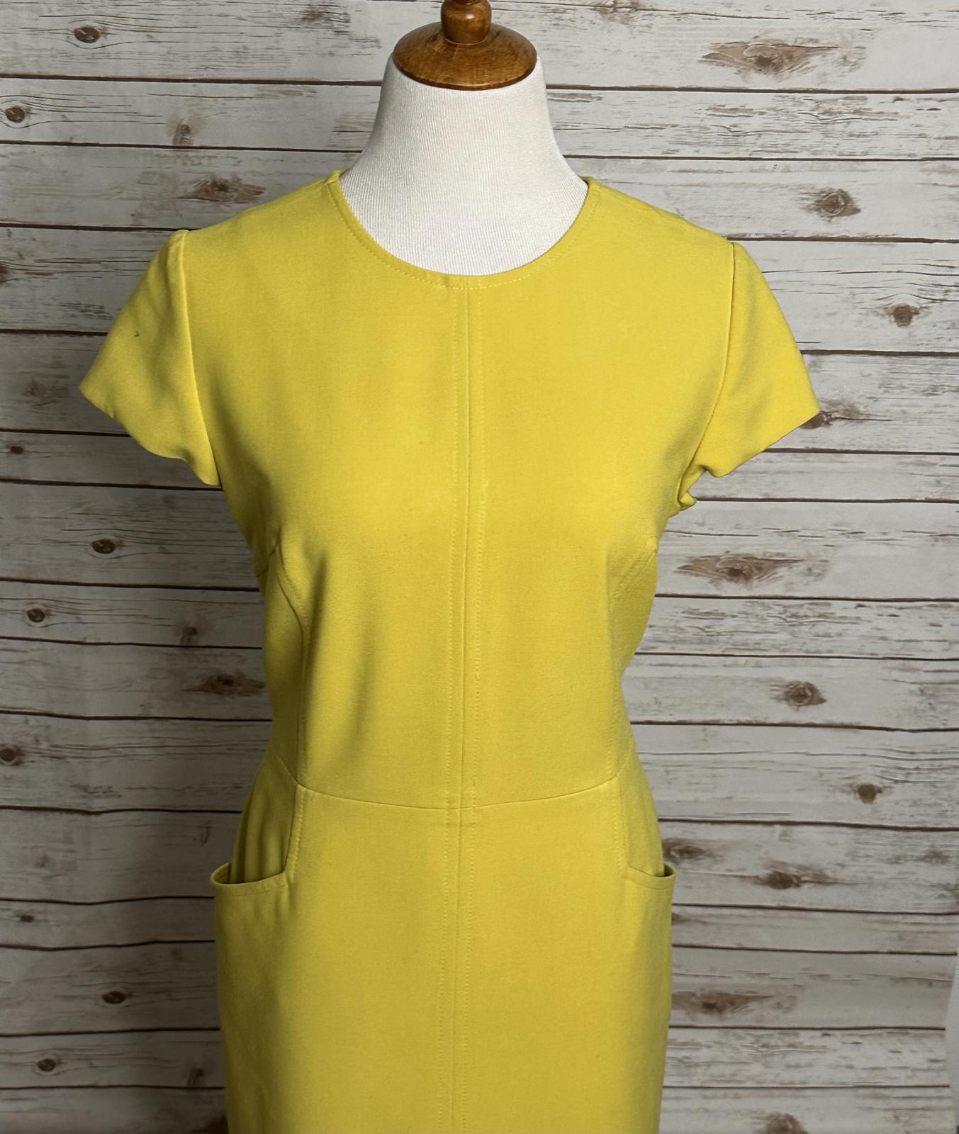 Boden office siren corpcore marigold yellow short sleeve sheath dress Size 10