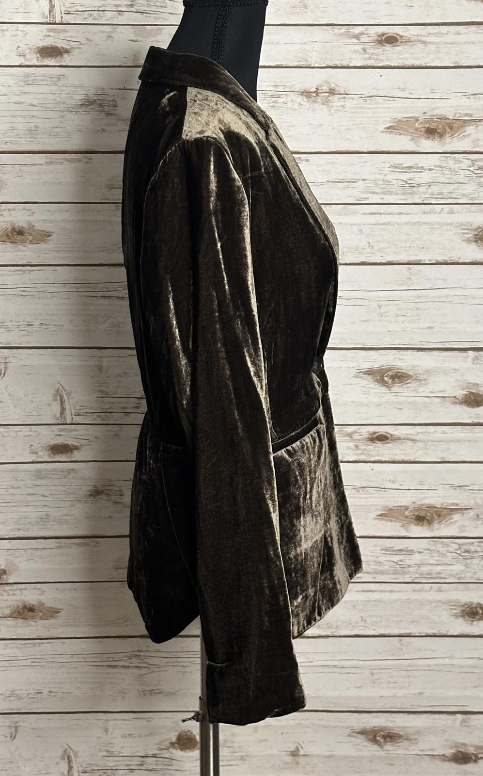 Anthropologie Cartonnier iridescent velvet single-breasted blazer Size 4